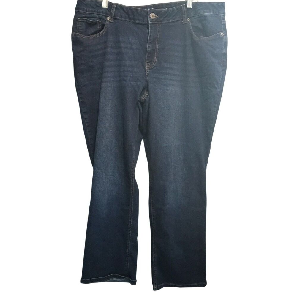 Maurices MJeans Pants Women's 22W Long Dark Blue Boot Cut Casual Everyday Wear